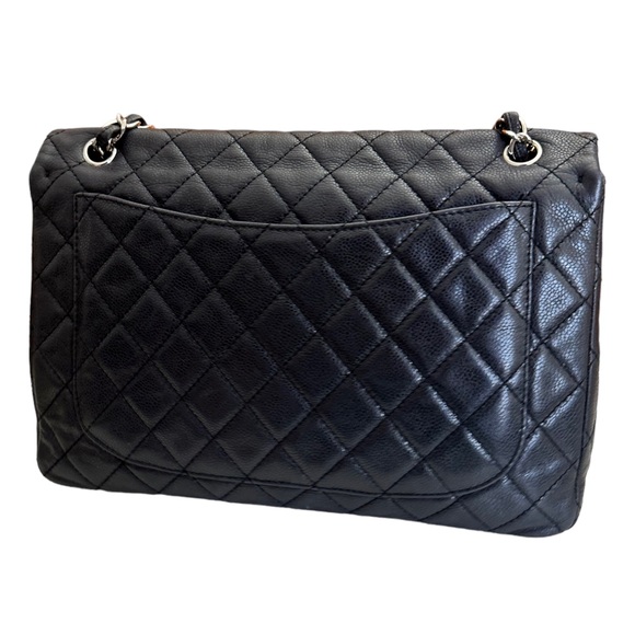 💎✨BEAUTIFUL✨💎 Chanel Quilted CC Caviar Leather Black Chain Shoulder … - Picture 4 of 17